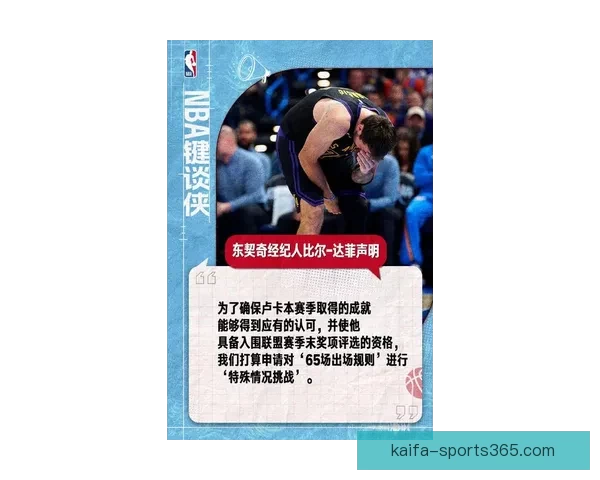 东契奇经纪人声明将申请特殊情况豁免以争取参与奖项评选